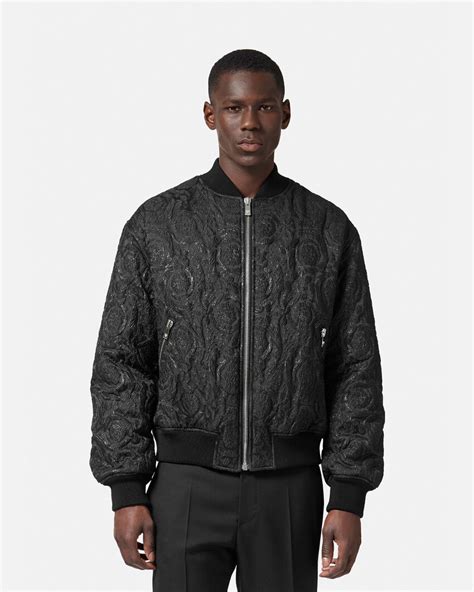 bomber versace baroque|Baroque Cloquet Bomber Jacket .